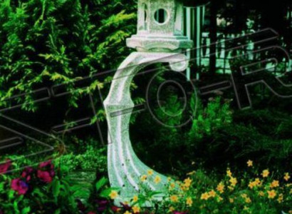 Japanese Garden Lamps Decoration White Lighting Natural Bird Bath